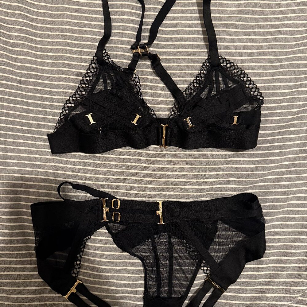 Honey Birdette Vienna Bralette and Panty XS + M